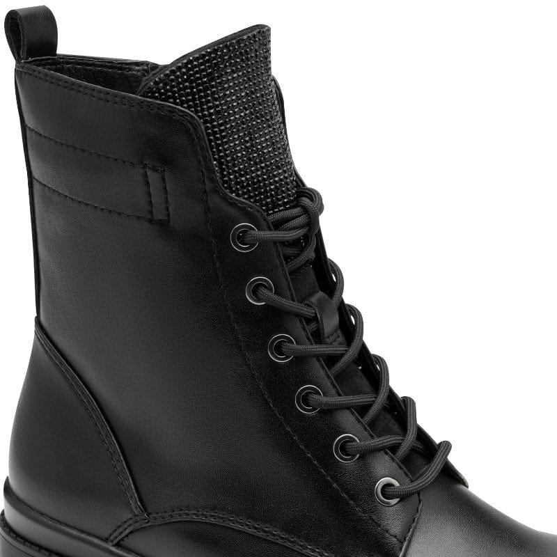 Tamaris Womens Tamaris Womens Black Lace Up High Ankle Boots 1-25236-43