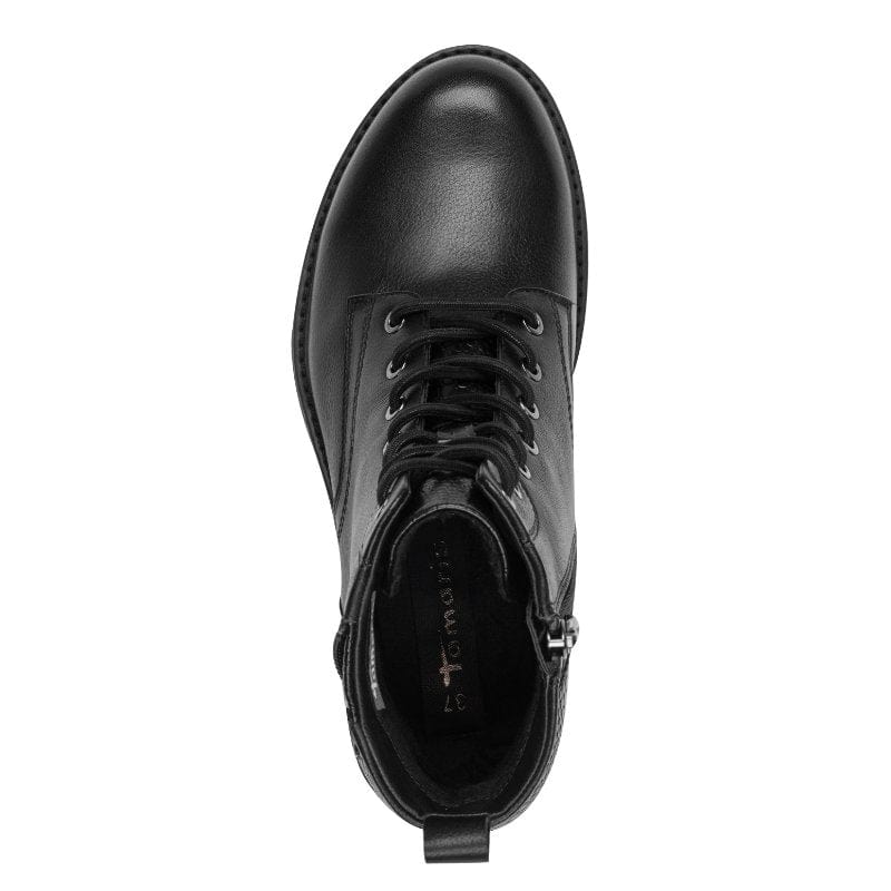 Tamaris Womens Tamaris Womens Black Lace Up High Ankle Boots 1-25273-45