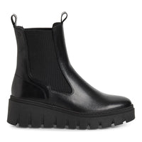 Tamaris Womens Tamaris Womens Black Leather High Ankle Boots 1-25489-45