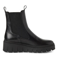 Tamaris Womens Tamaris Womens Black Leather High Ankle Boots 1-25489-45