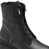 Tamaris Womens Tamaris Womens Black Leather Lace Up High Ankle Boots 1-25253-45