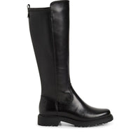 Tamaris Womens Tamaris Womens Black Leather Side Zip Knee Boots 1-25605-43