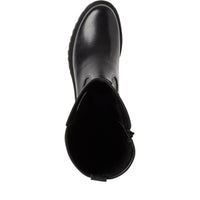 Tamaris Womens Tamaris Womens Black Leather Side Zip Knee Boots 1-25605-43
