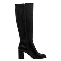 Tamaris Womens Tamaris Womens Black Side Zip Block Heel High Knee Boot 1-25515-41