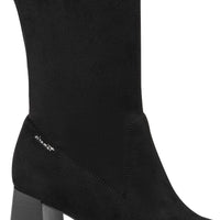 Tamaris Womens Tamaris Womens Black Side Zip Block Heel High Knee Boot 1-25528-47