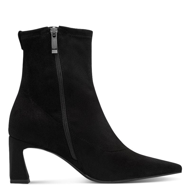 Tamaris Womens Tamaris Womens Black Side Zip High Ankle Boots 1-25315-45