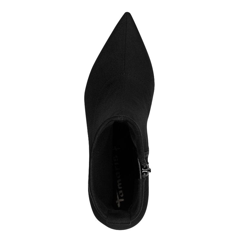 Tamaris Womens Tamaris Womens Black Side Zip High Ankle Boots 1-25315-45