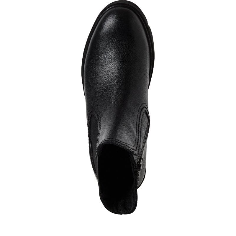 Tamaris Womens Tamaris Womens Black Side Zip High Ankle Boots 1-25422-45