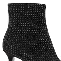 Tamaris Womens Tamaris Womens Black Side Zip High Heel Glitter Ankle Boot 1-25385-47