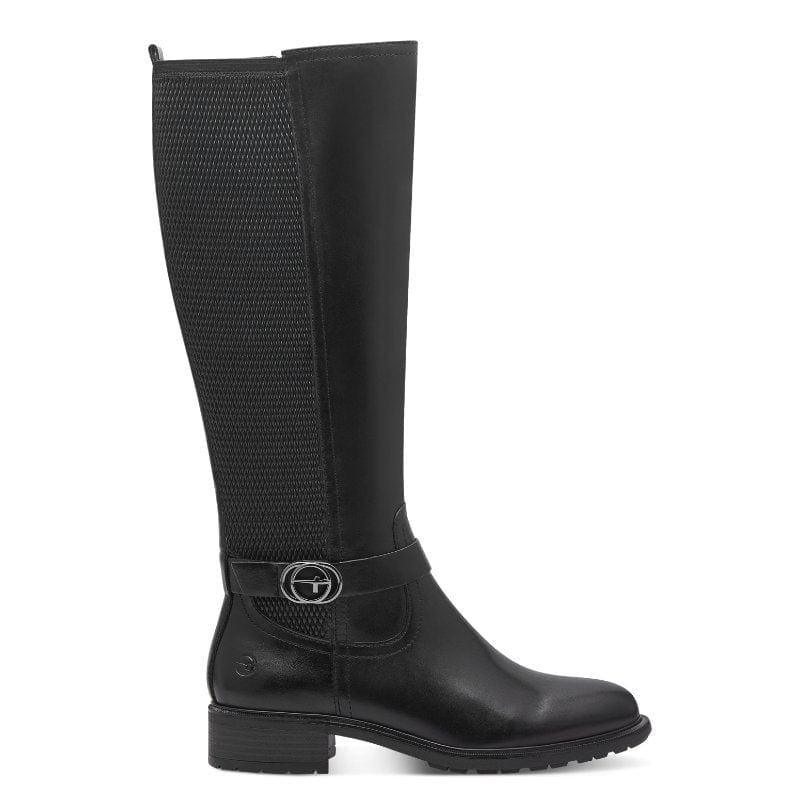 Tamaris Womens Tamaris Womens Black Side Zip Knee Boots 1-25618-43