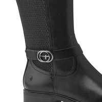 Tamaris Womens Tamaris Womens Black Side Zip Knee Boots 1-25618-43