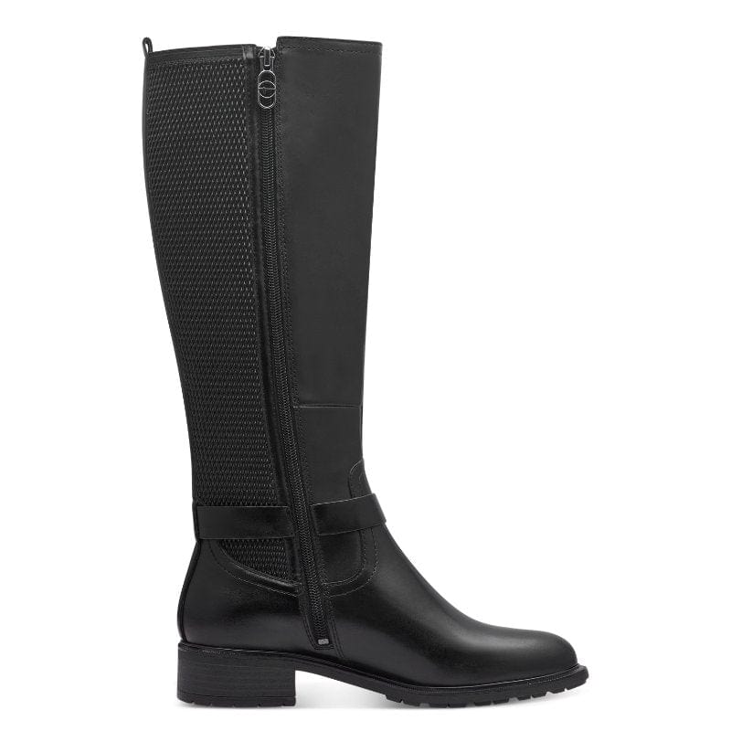 Tamaris Womens Tamaris Womens Black Side Zip Knee Boots 1-25618-43