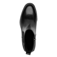 Tamaris Womens Tamaris Womens Black Side Zip Leather Ankle Boot 1-25361-47