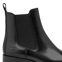 Tamaris Womens Tamaris Womens Black Side Zip Leather Ankle Boot 1-25361-47
