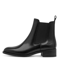 Tamaris Womens Tamaris Womens Black Side Zip Leather Ankle Boot 1-25361-47