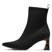 Tamaris Womens Tamaris Womens Black Slip On Block Heel Ankle Boot 1-25328-47