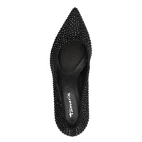 Tamaris Womens Tamaris Womens Black Slip On High Heel Sandal 1-22468-47