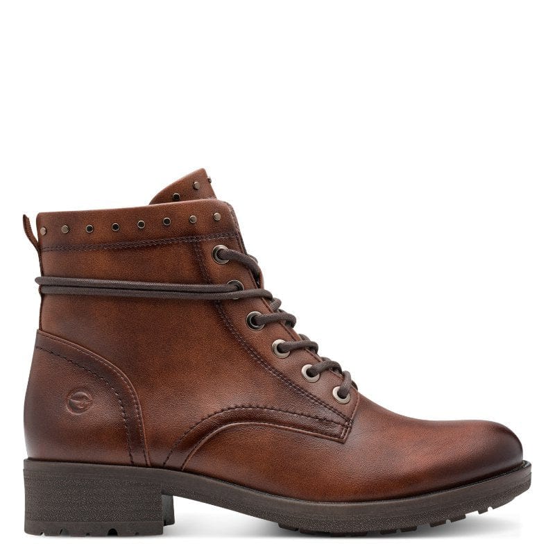Tamaris Womens Tamaris Womens Brown Lace Up Ankle Boots 1-25133-45