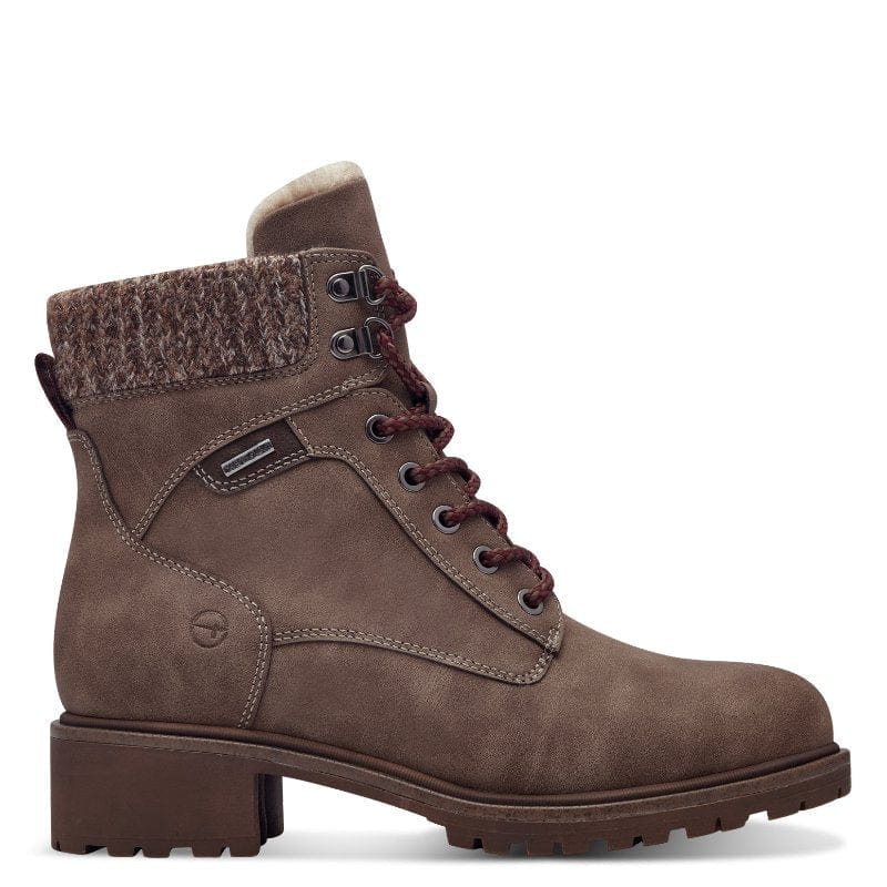 Tamaris Womens Tamaris Womens Brown Lace Up High Ankle Boots 1-26266-43