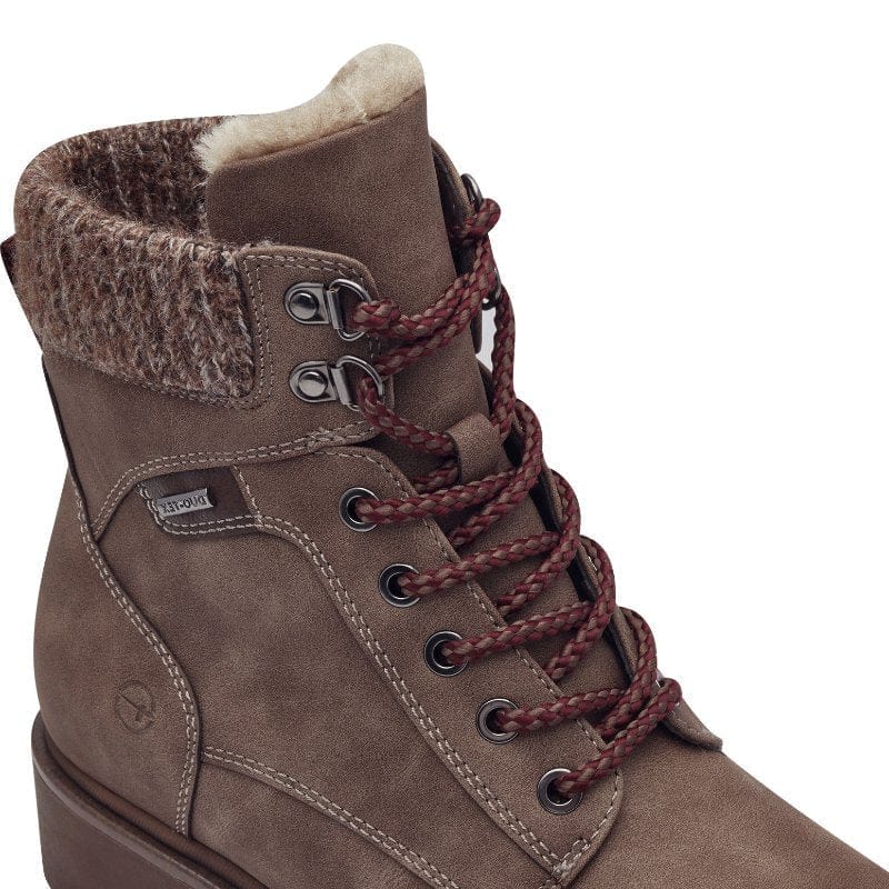 Tamaris Womens Tamaris Womens Brown Lace Up High Ankle Boots 1-26266-43