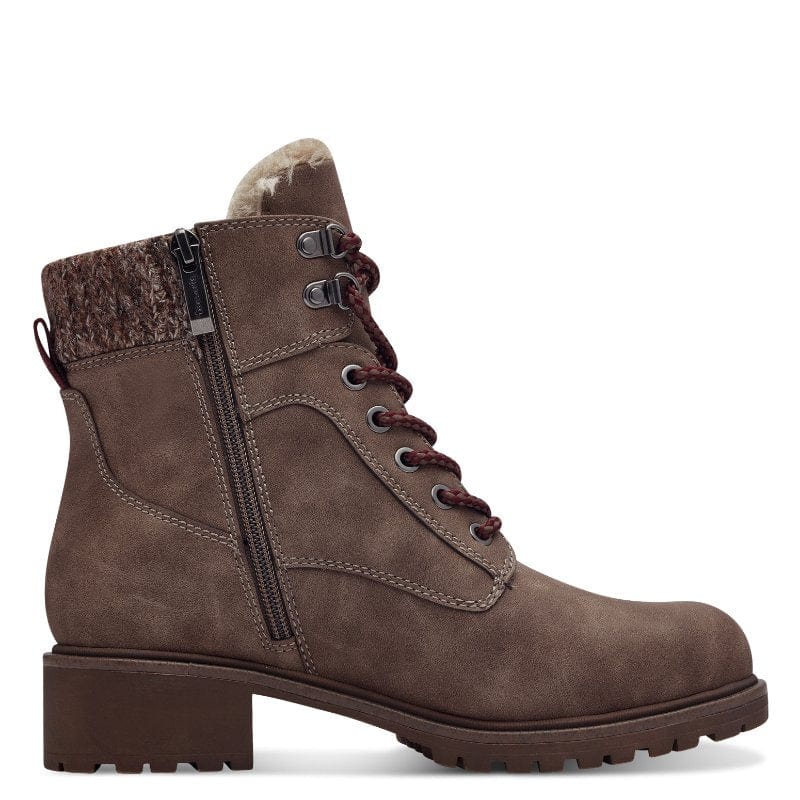 Tamaris Womens Tamaris Womens Brown Lace Up High Ankle Boots 1-26266-43