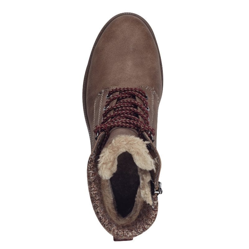 Tamaris Womens Tamaris Womens Brown Lace Up High Ankle Boots 1-26266-43