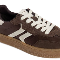 Tamaris Womens Tamaris Womens Brown Lace Up Leather Fashion Trainer 1-23723-44