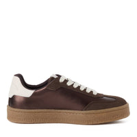 Tamaris Womens Tamaris Womens Brown Lace Up Leather Fashion Trainer 1-23723-44