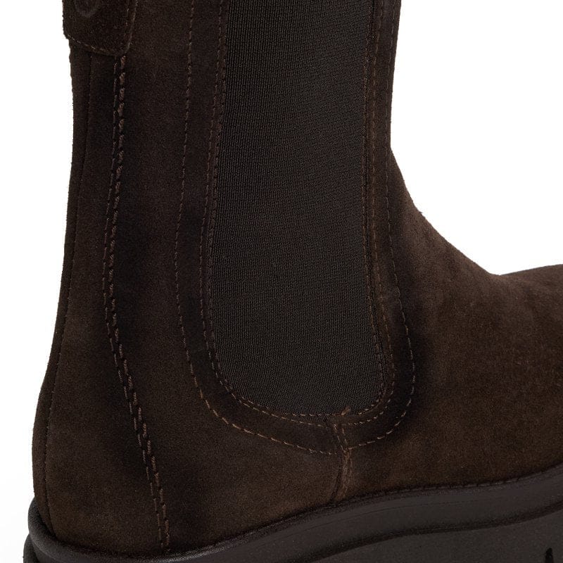 Tamaris Womens Tamaris Womens Brown Leather Socks High Ankle Boot 1-25992-41