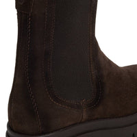 Tamaris Womens Tamaris Womens Brown Leather Socks High Ankle Boot 1-25992-41