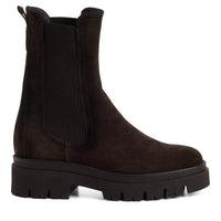 Tamaris Womens Tamaris Womens Brown Leather Socks High Ankle Boot 1-25992-41