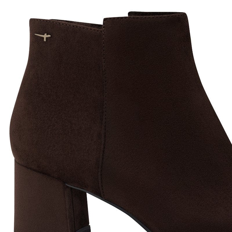 Tamaris Womens Tamaris Womens Brown Side Zip Block Heel Ankle Boot 1-25022-47