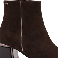 Tamaris Womens Tamaris Womens Brown Side Zip Block Heel Ankle Boot 1-25396-47