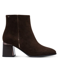 Tamaris Womens Tamaris Womens Brown Side Zip Block Heel Ankle Boot 1-25396-47