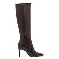Tamaris Womens Tamaris Womens Brown Side Zip High Knee Boot 1-25556-45