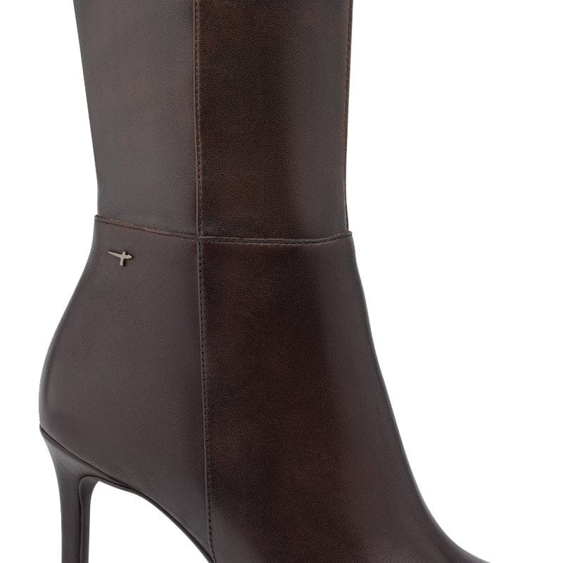 Tamaris Womens Tamaris Womens Brown Side Zip High Knee Boot 1-25556-45
