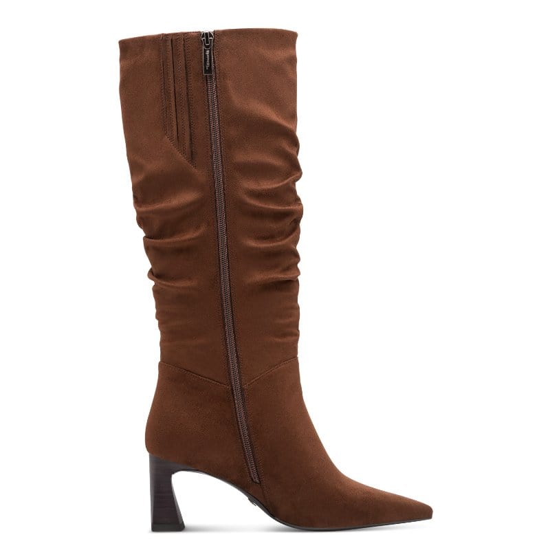Tamaris Womens Tamaris Womens Brown Side Zip Knee Boots 1-25507-45