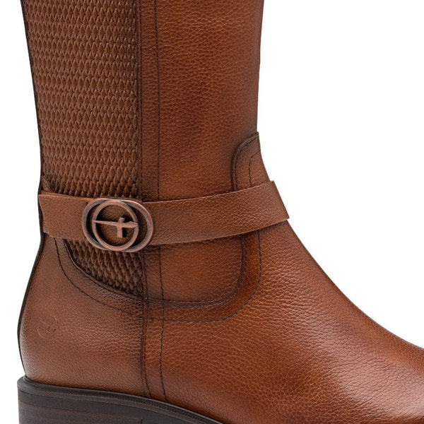 Tamaris Womens Tamaris Womens Brown Side Zip Knee Boots 1-25618-43