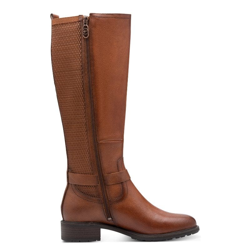 Tamaris Womens Tamaris Womens Brown Side Zip Knee Boots 1-25618-43