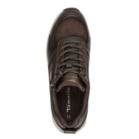 Tamaris Womens Tamaris Womens Brown Side Zip Wedge Fashion Trainer 1-23754-45