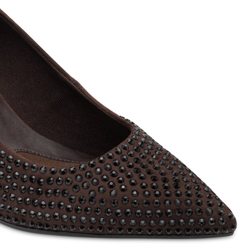 Tamaris Womens Tamaris Womens Brown Slip On High Heel Sandal 1-22468-47