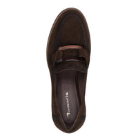 Tamaris Womens Tamaris Womens Brown Slip On Leather Shoes 1-24722-43