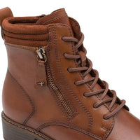 Tamaris Womens Tamaris Womens Brown Zipper High Ankle Boots 1-25910-45