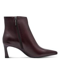Tamaris Womens Tamaris Womens Burgundy Slip On Leather Ankle Boot 1-25320-47