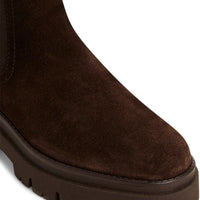 Tamaris Womens Tamaris Womens Dark Brown Leather High Ankle Boots 1-25992-41