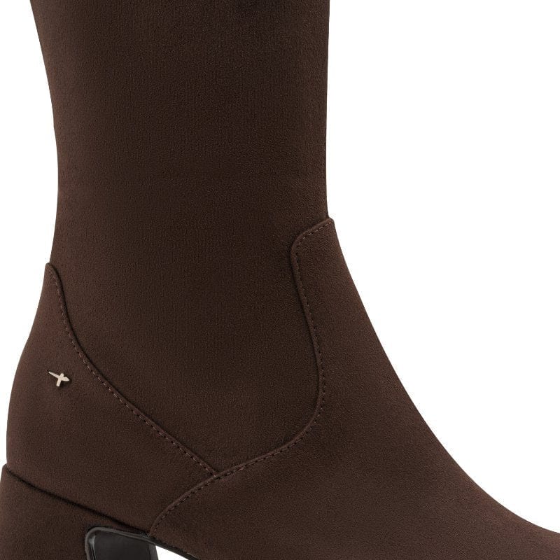 Tamaris Womens Tamaris Womens Dark Brown Side Zip Knee Boots 1-25520-45