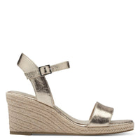 Tamaris Womens Tamaris Womens Gold High-Heel Sandal 1-28300-42