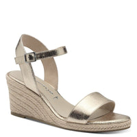 Tamaris Womens Tamaris Womens Gold High-Heel Sandal 1-28300-42