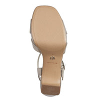 Tamaris Womens Tamaris Womens Gold High-Heel Sandal 1-28349-42