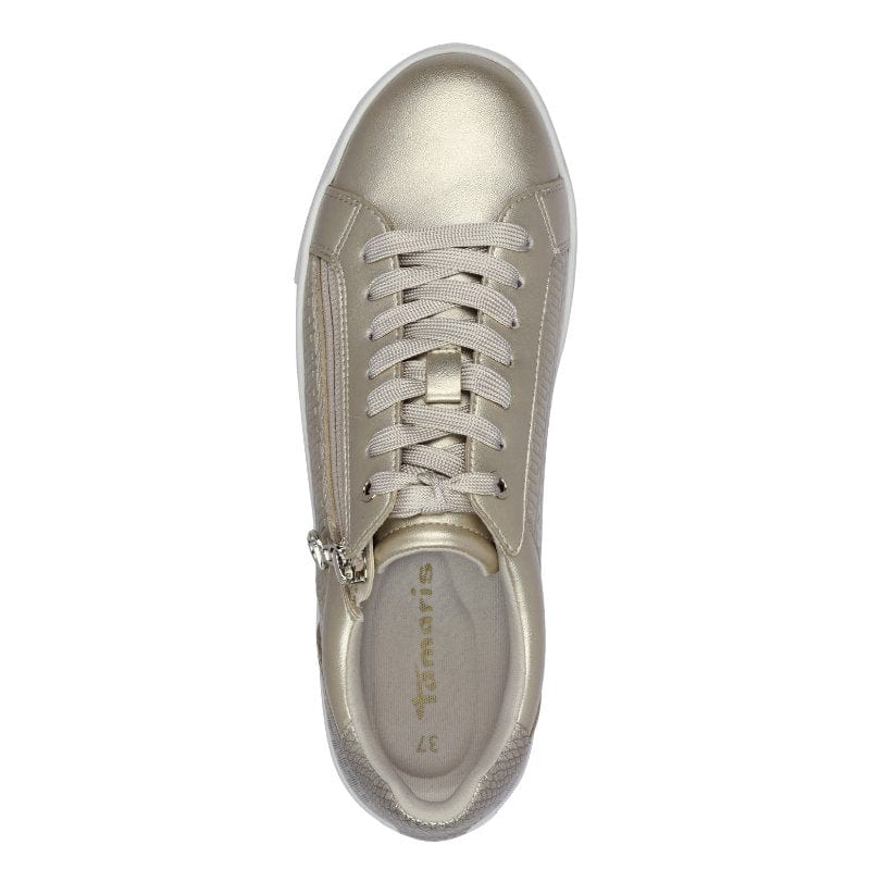 Tamaris Womens Tamaris Womens Gold Lace-up Shoe 1-23313-41